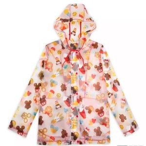 Rare Disneyland Mickey Mouse Snack Treats Rain Jacket for Adults w/ Tag